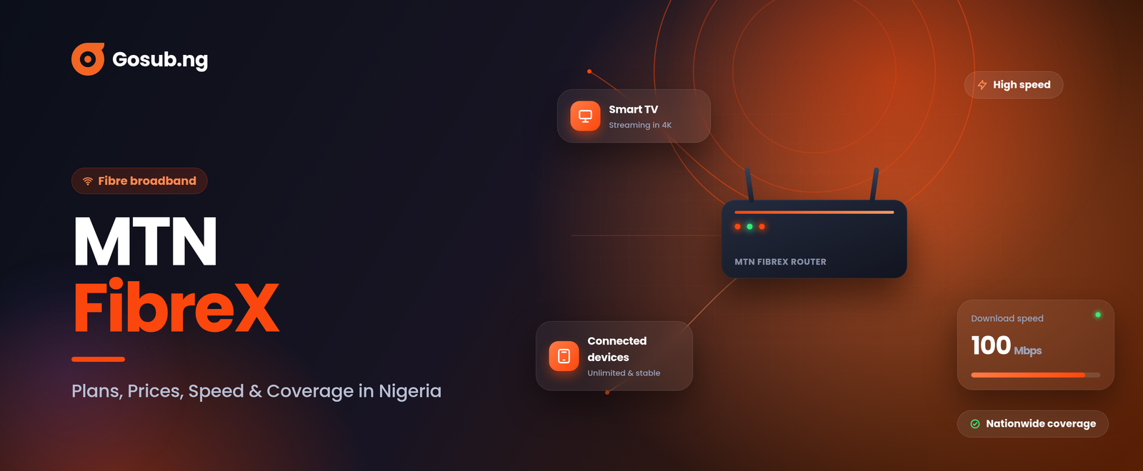 MTN FibreX plans, prices, speed and coverage in Nigeria
